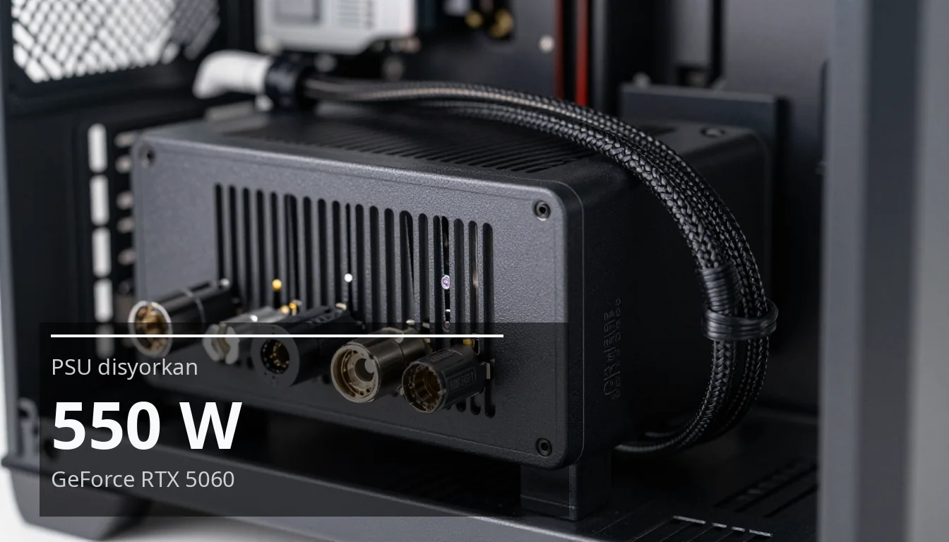 PSU disyorkan — 550 W — GeForce RTX 5060